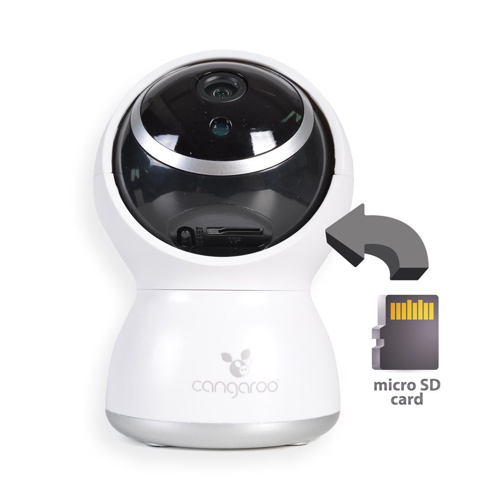 Cangaroo Video-Babyphone Babyphone Teya, 360° Drehung, Wi-Fi/Lan Kamera, LED-Infrarot-Nachsicht