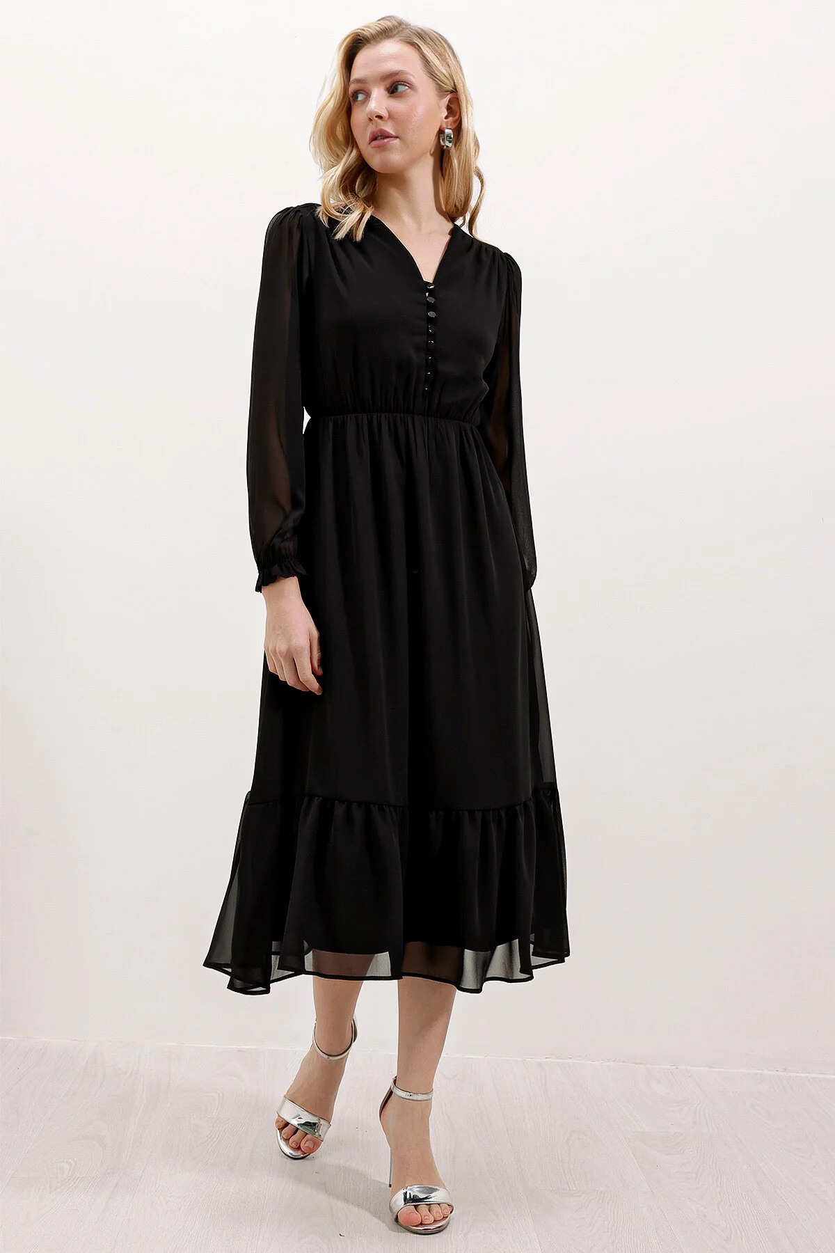 Bigdart  2137 Chiffonkleid – D. Schwarz