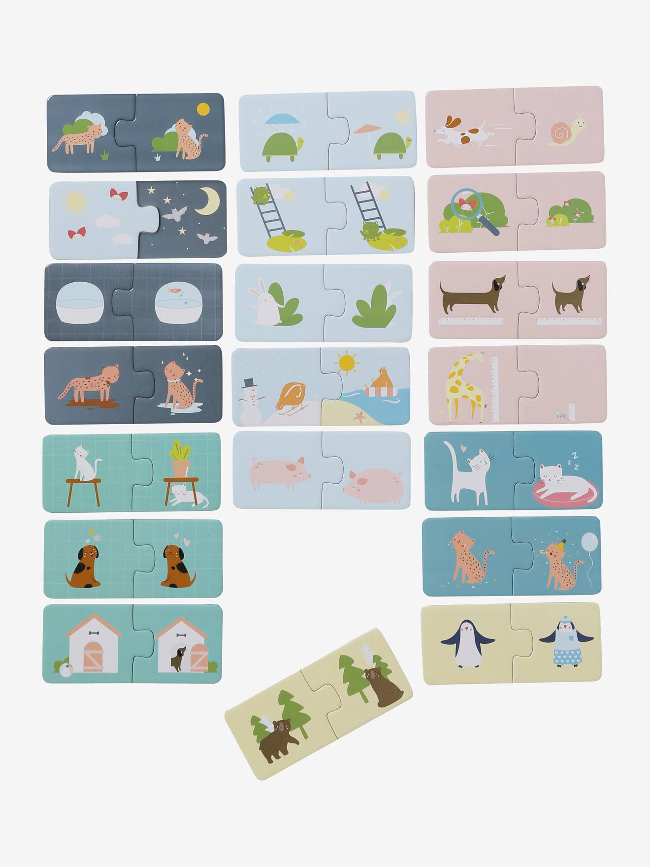 Vertbaudet Kinder Kombinations-Puzzle, Gegensätze - mehrfarbig