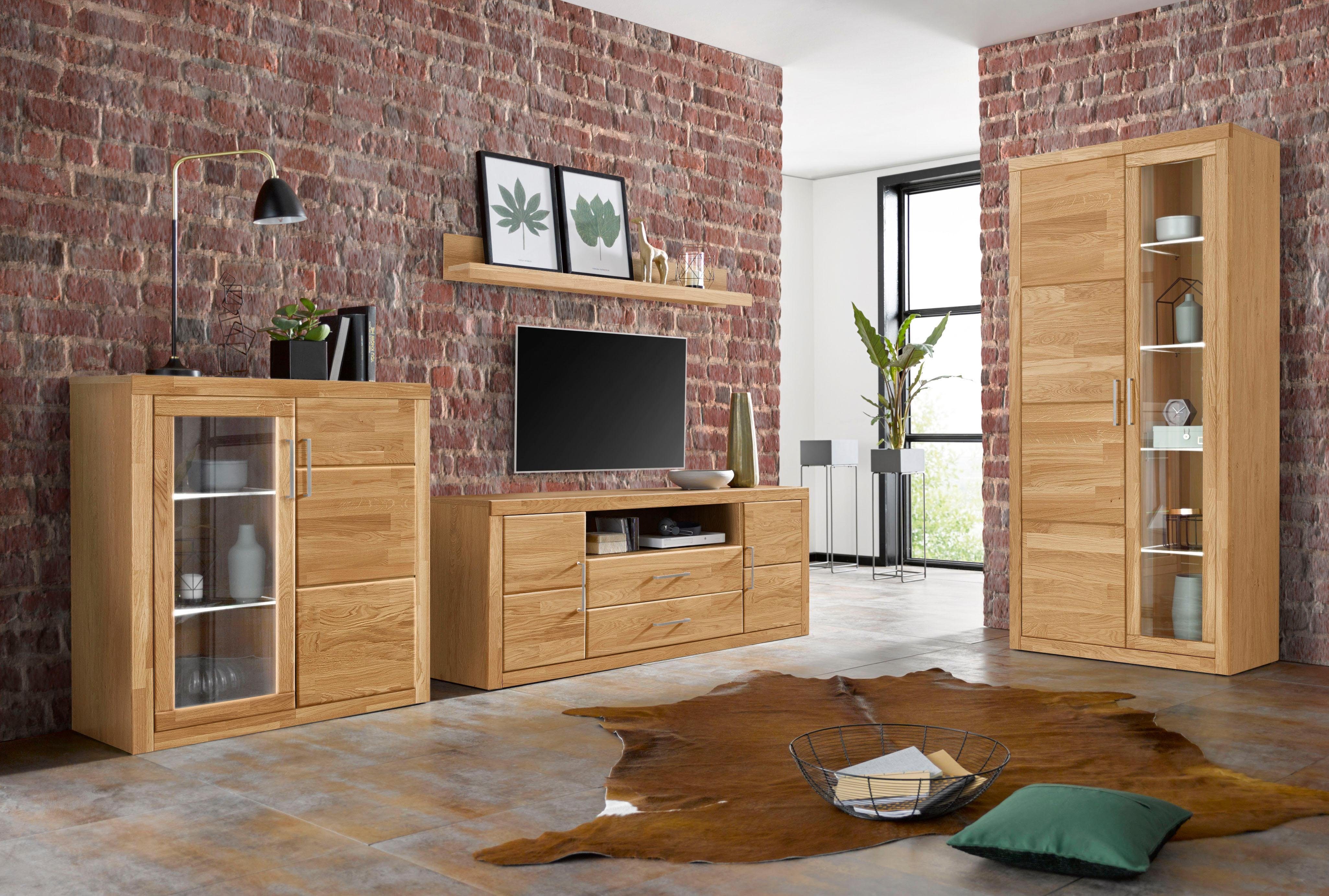 Woltra Wohnwand Logo, (Set, 4-St), teilmassives Holz