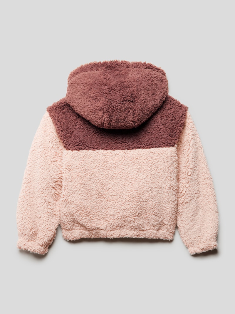 Fleecejacke mit Kapuze Modell 'CAMILLE' in rosa