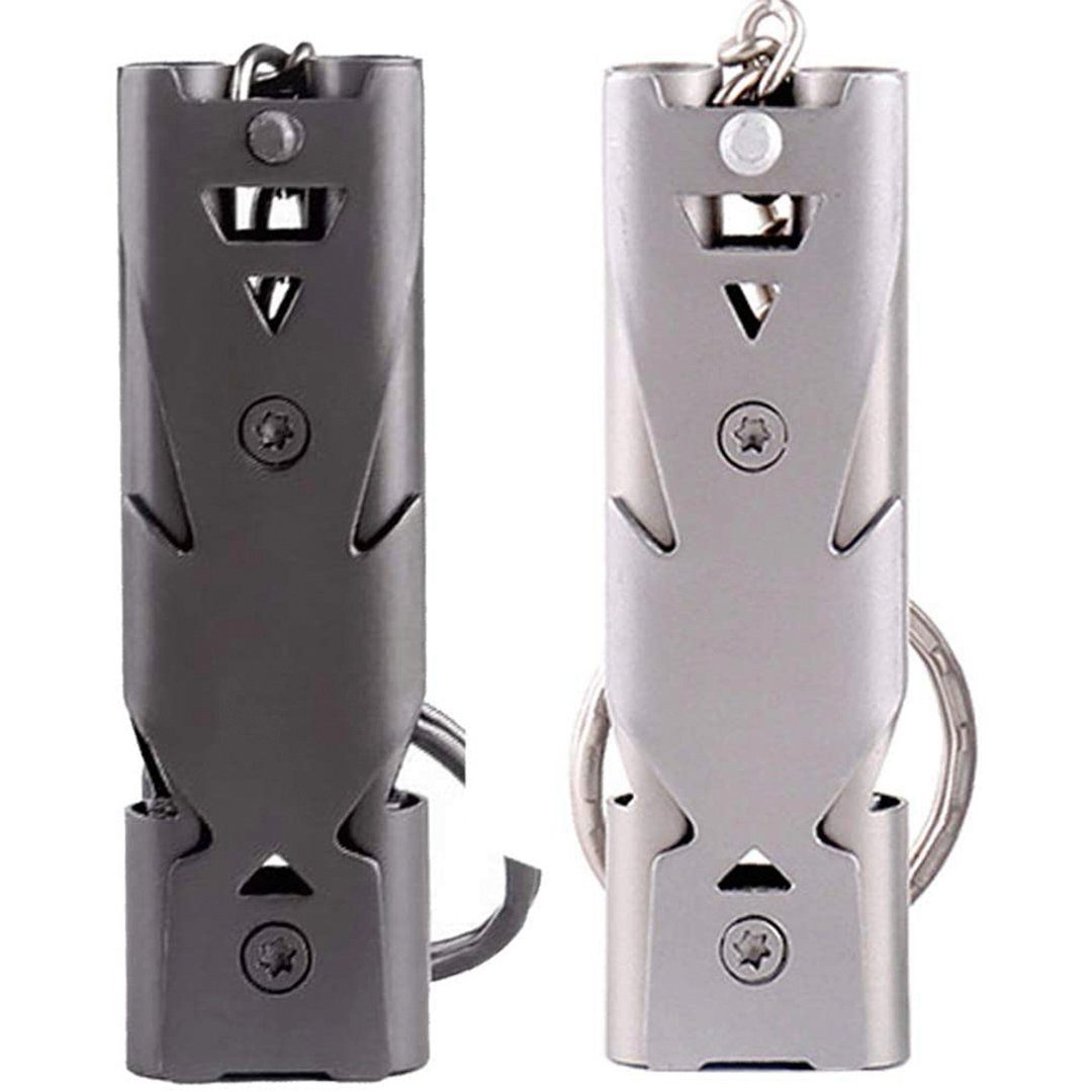 SOTOR Signalpfeife 2 Stück Notpfeife Signalpfeife 150dB Sport Whistle Trillerpfeife Laut, (2-St), Notfall Pfeife mit Schlüsselanhänger Sportunterricht