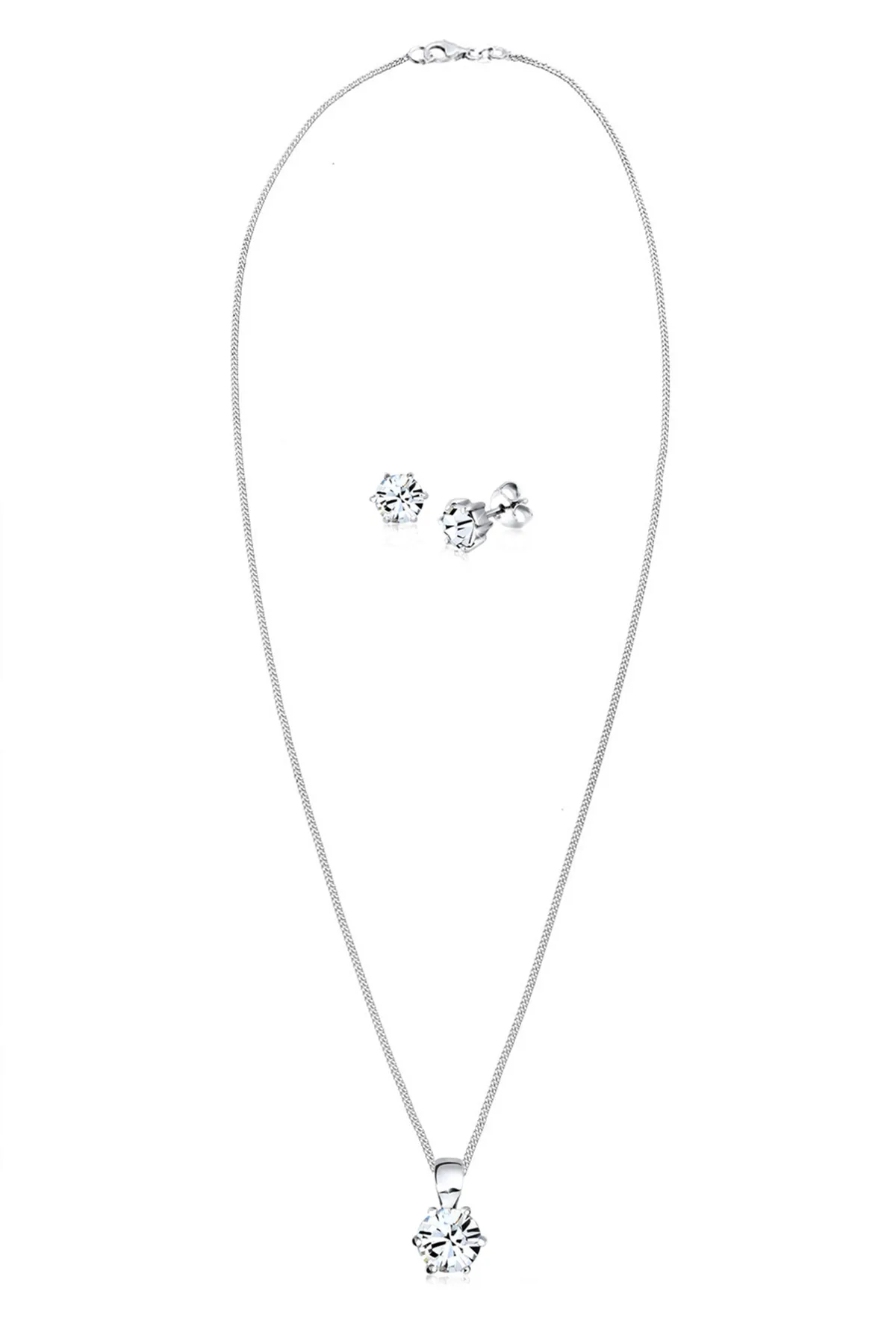 ELLI  Schmuckset Basic Kristalle Silber