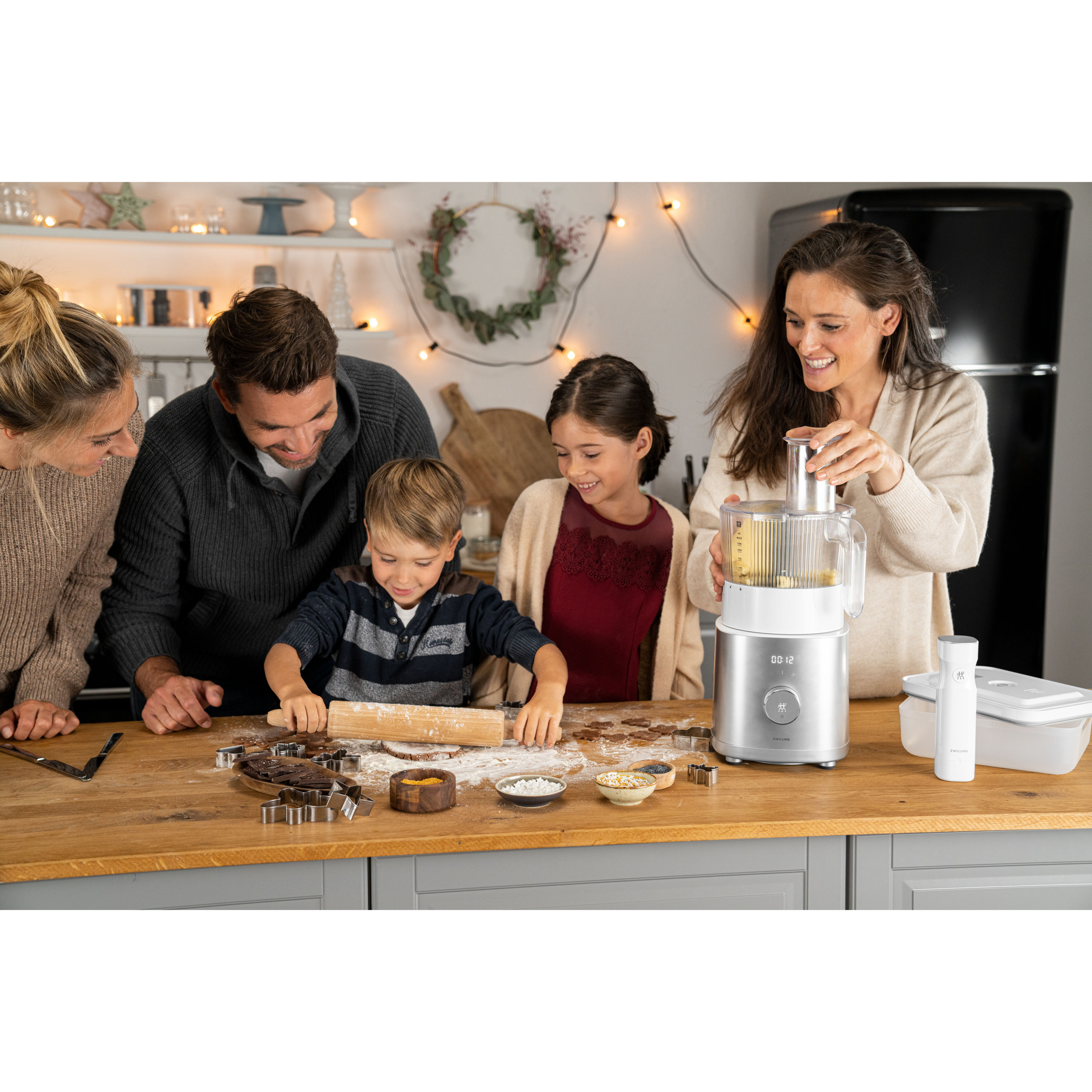 Küchenmaschine Zubehör 1,2 l, Silber-Weiß