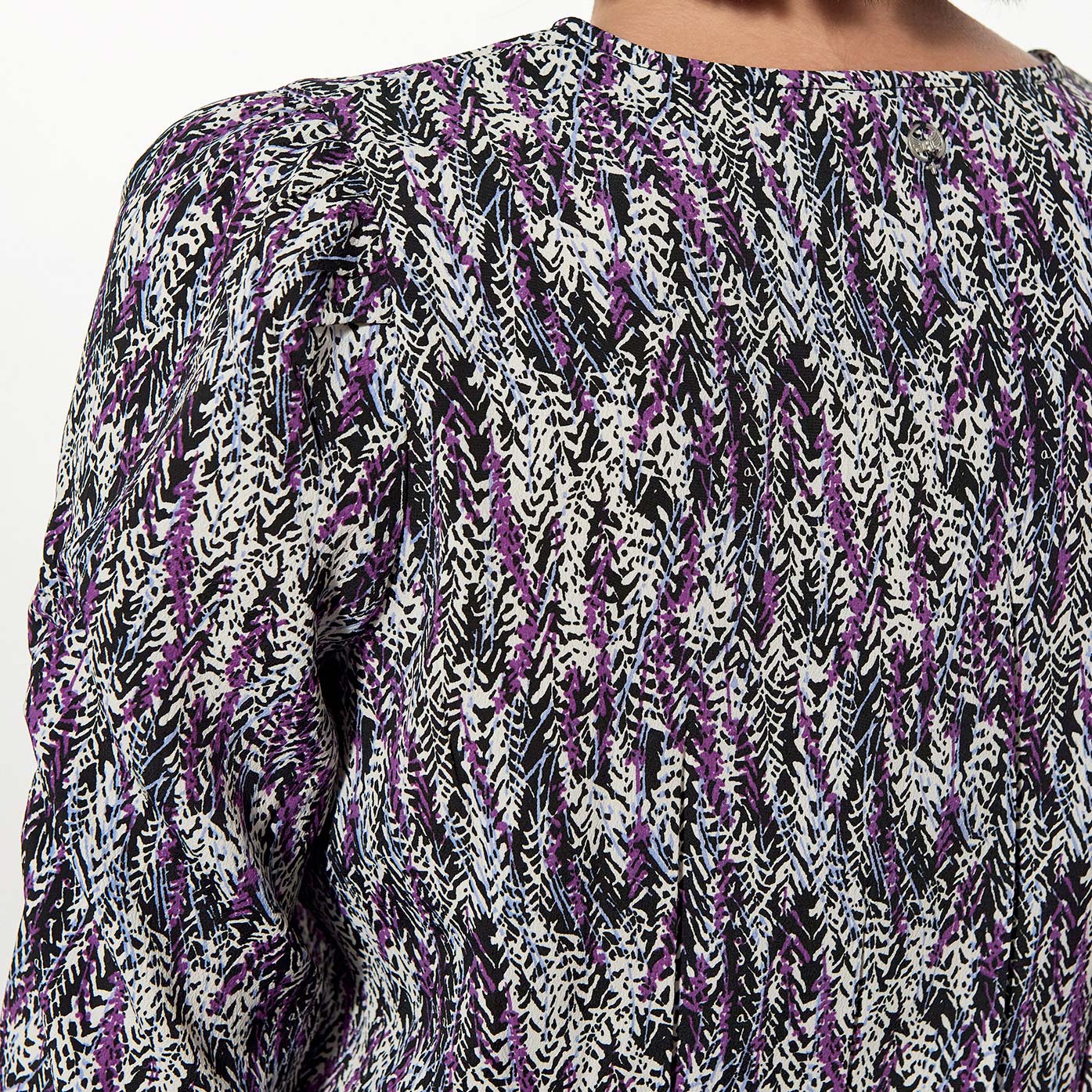 VEYZI  Blouse violette Femme en 100% polyester recyclé