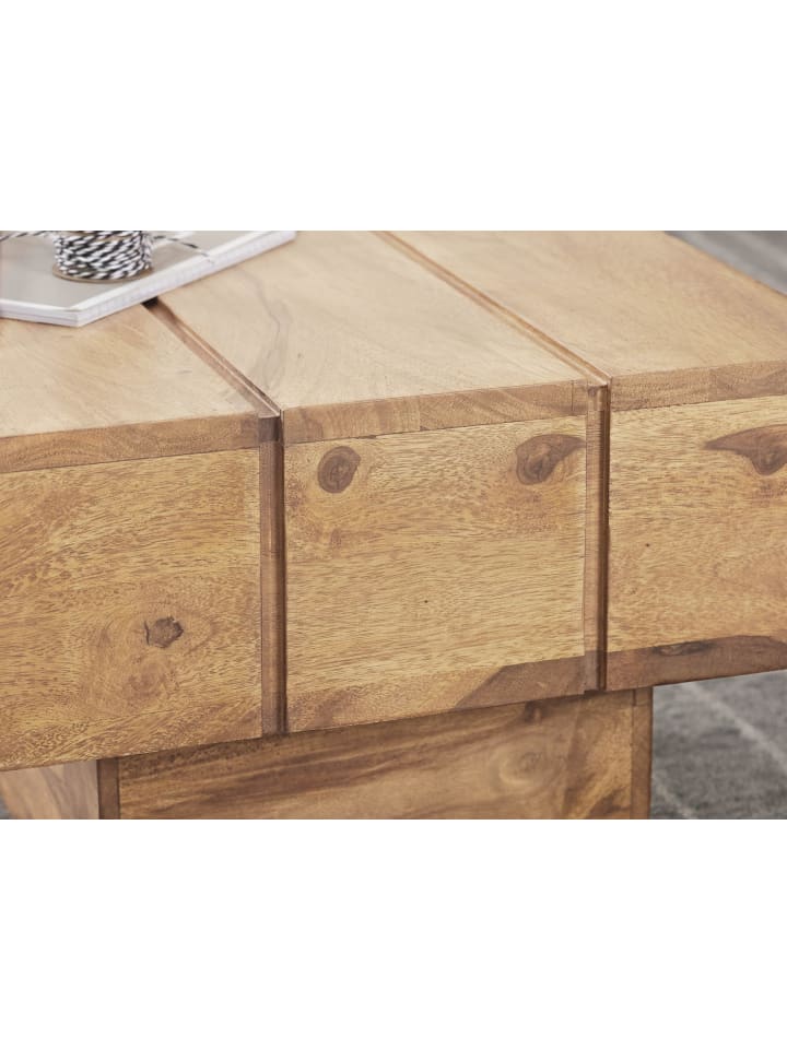 KADIMA DESIGN Beistelltisch Massivholz Wohnzimmertisch 44 x 44 x 30 cm in Akazie günstig kaufen onesize