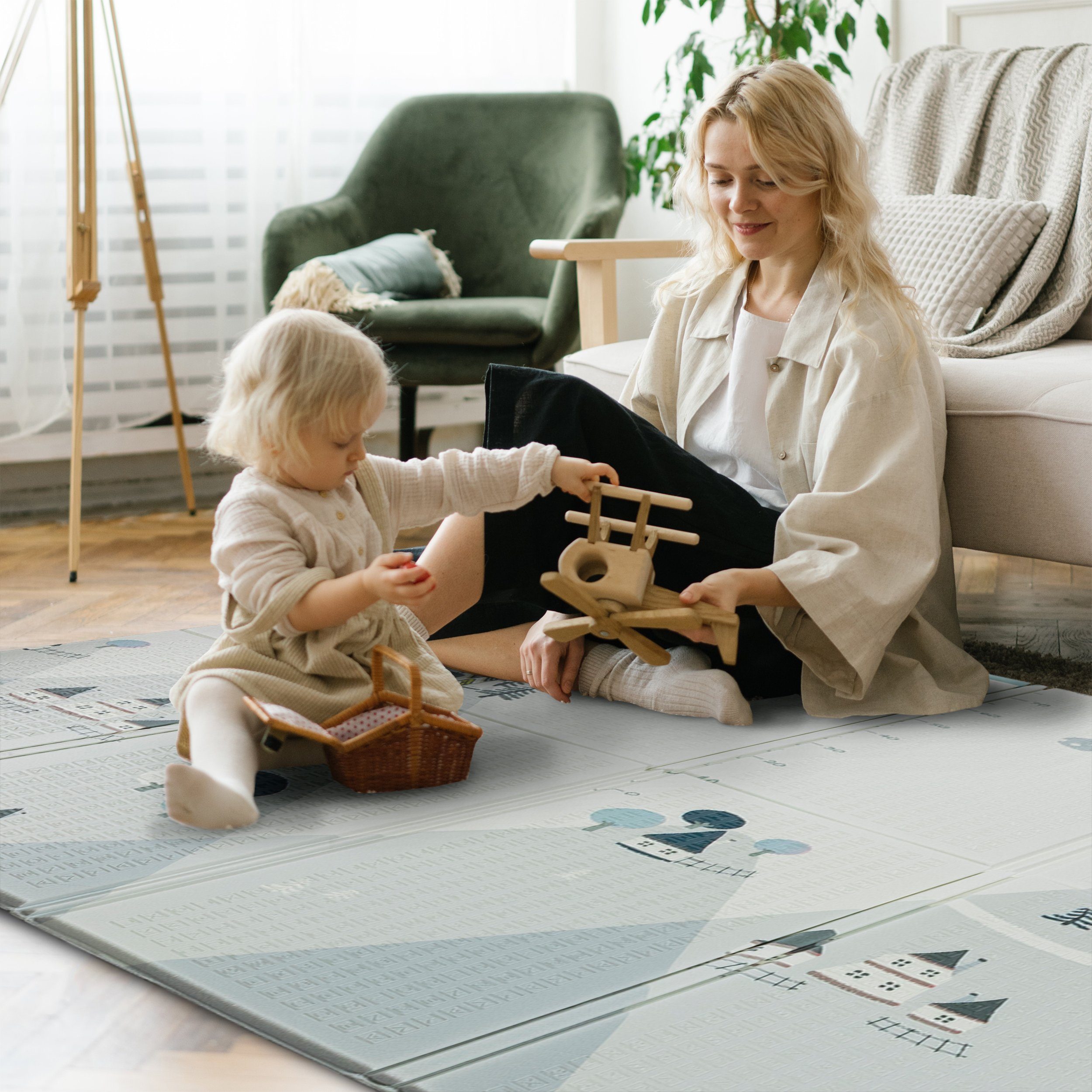 ONVAYA Bodenmatte Spielmatte, Krabbelmatte faltbar, 150x200, 180x200