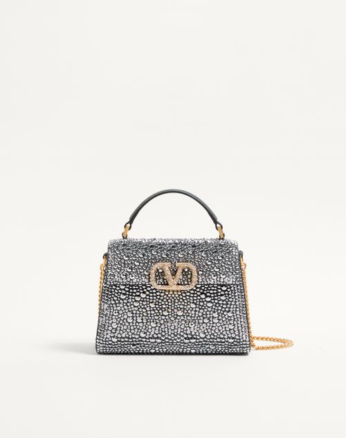 Bolsa Valentino Garavani Vsling Mini com Strass e Logotipo de Joia