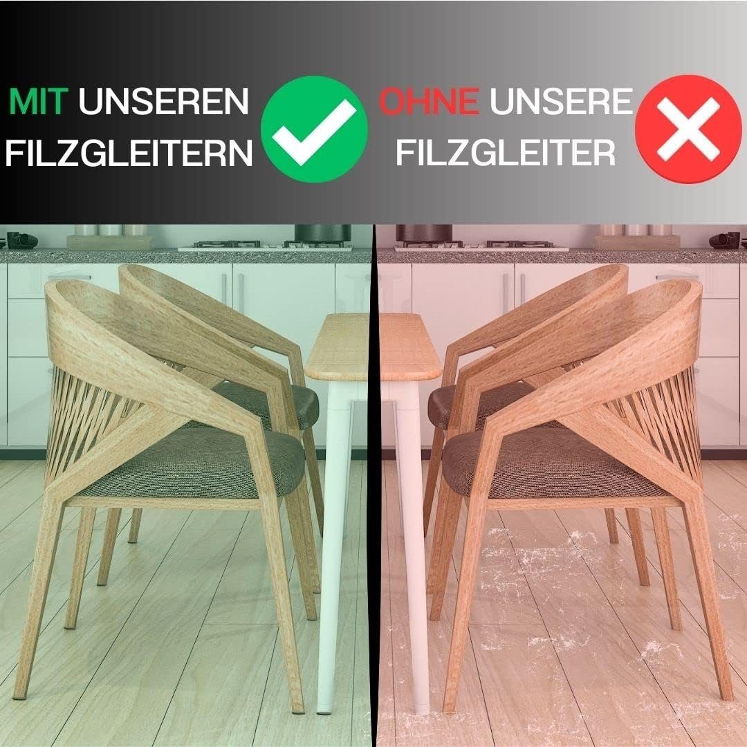 ToCi Filzgleiter 300x Filzgleiter Schwarz div. Größen selbstklebend Möbel Bodenschutz