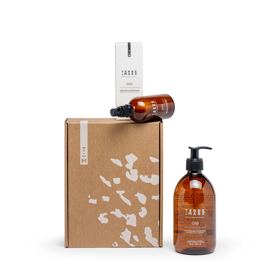Terre de Mars Set Purifiant Mains Rémanence Gel Hydroalcoolique et Crème Mains