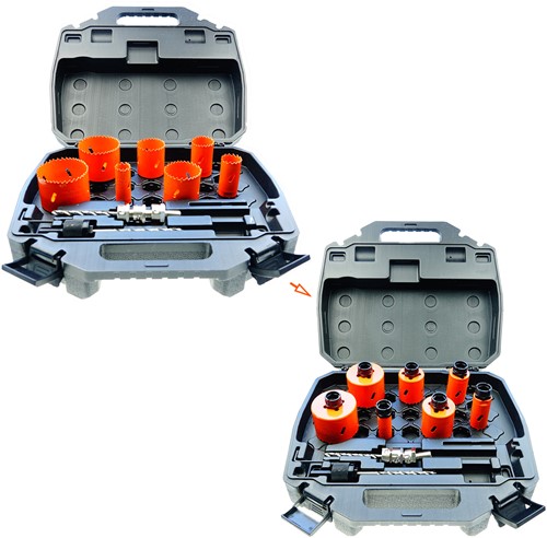 GRN Tools 551G-SET7 7dílná sada bimetalových děrových pil v pouzdře (S-lock)