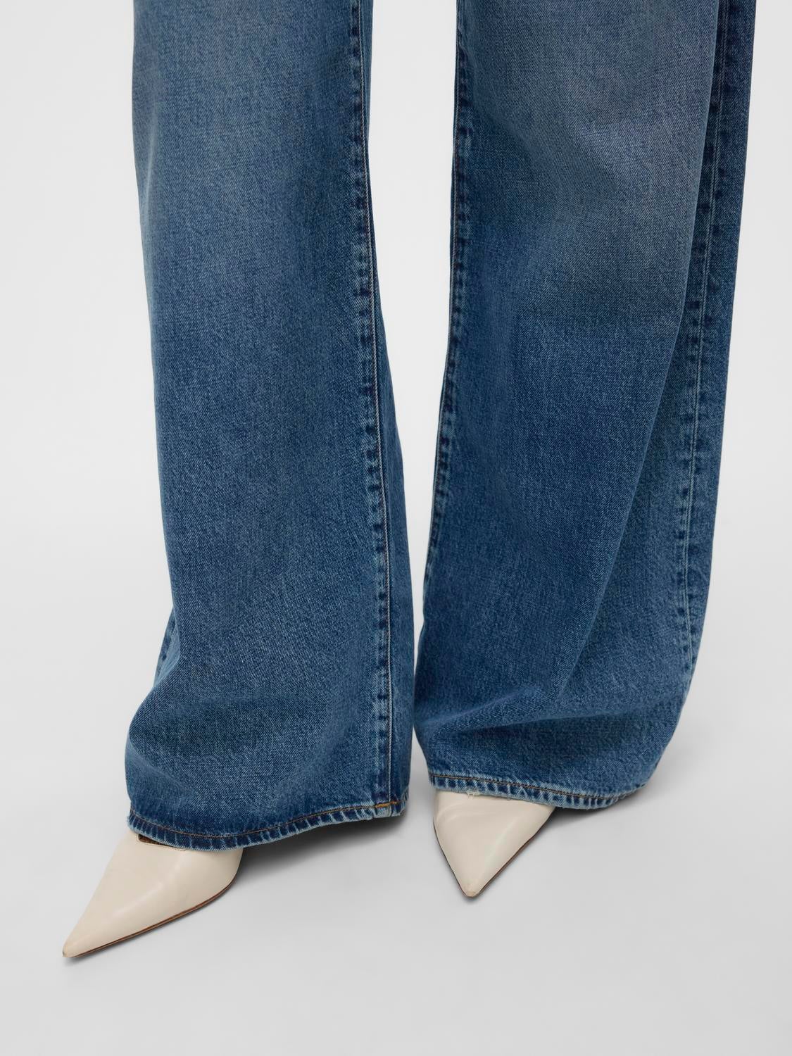 VMELINA Super High Rise Weiter Beinschnitt Jeans