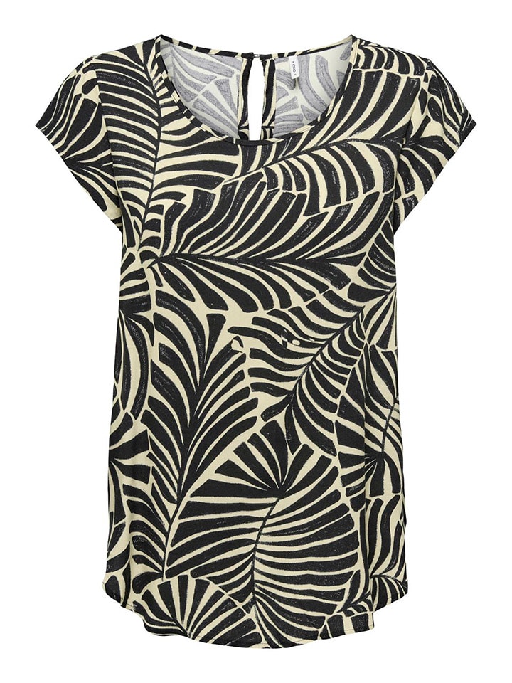 ONLY Bluse in Beige/ Schwarz günstig kaufen