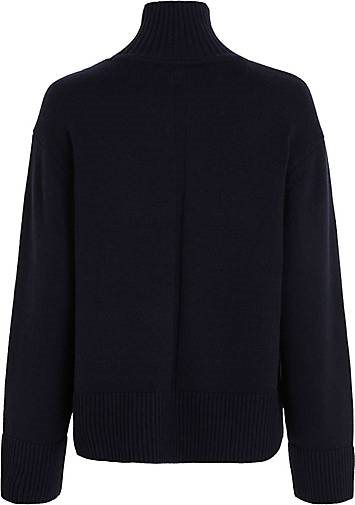 TOMMY HILFIGER Damen Strickpullover WOOL BLEND MOCK-NK SWEATER