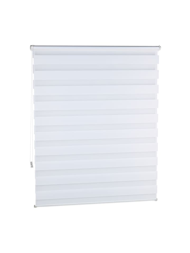 relaxdays Doppelrollo Klemmfix in Weiß - (B)106 x (H)156 cm günstig kaufen onesize