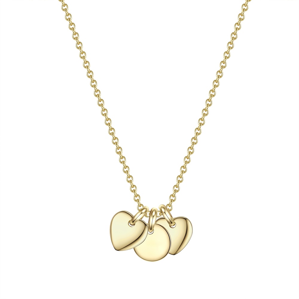 Glanzstücke München Collier en argent Coeur Argent sterling en Or jaune collier