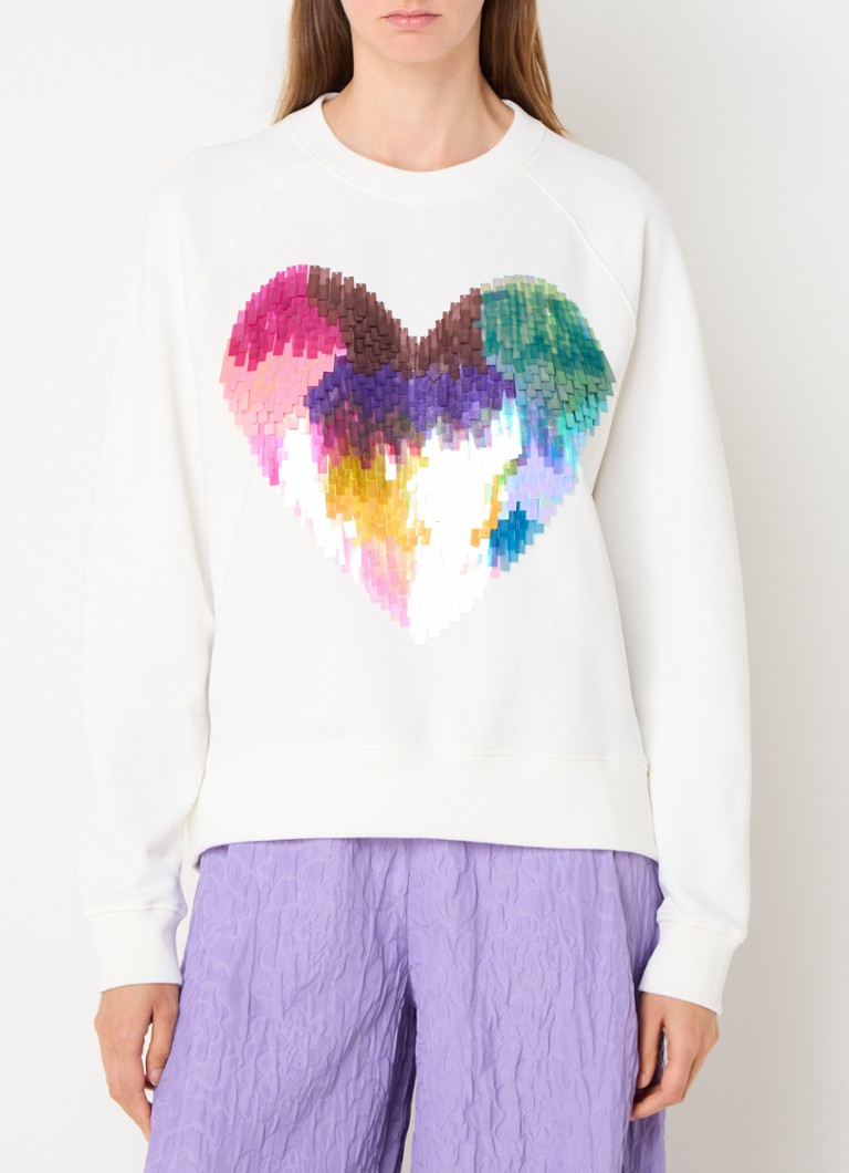 Tricou exclusivist din Antwerp, confecționat din bumbac organic, decorat cu paiete.