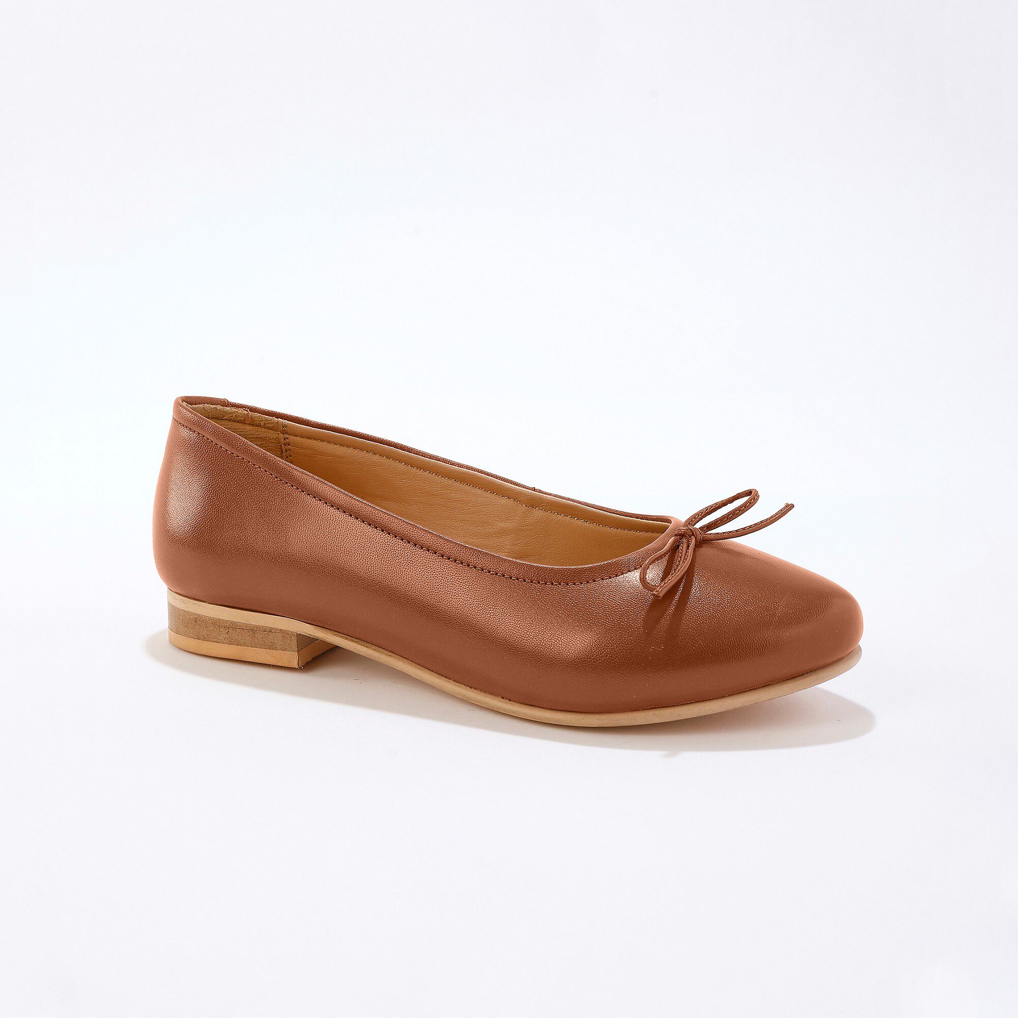 Ballerines plates confort en cuir