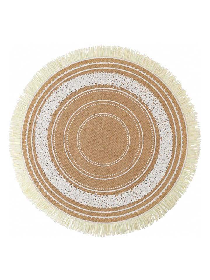 Villa d´Este 6er-Set: Tischsets in Natur/ Weiß - Ø 38 cm günstig kaufen onesize