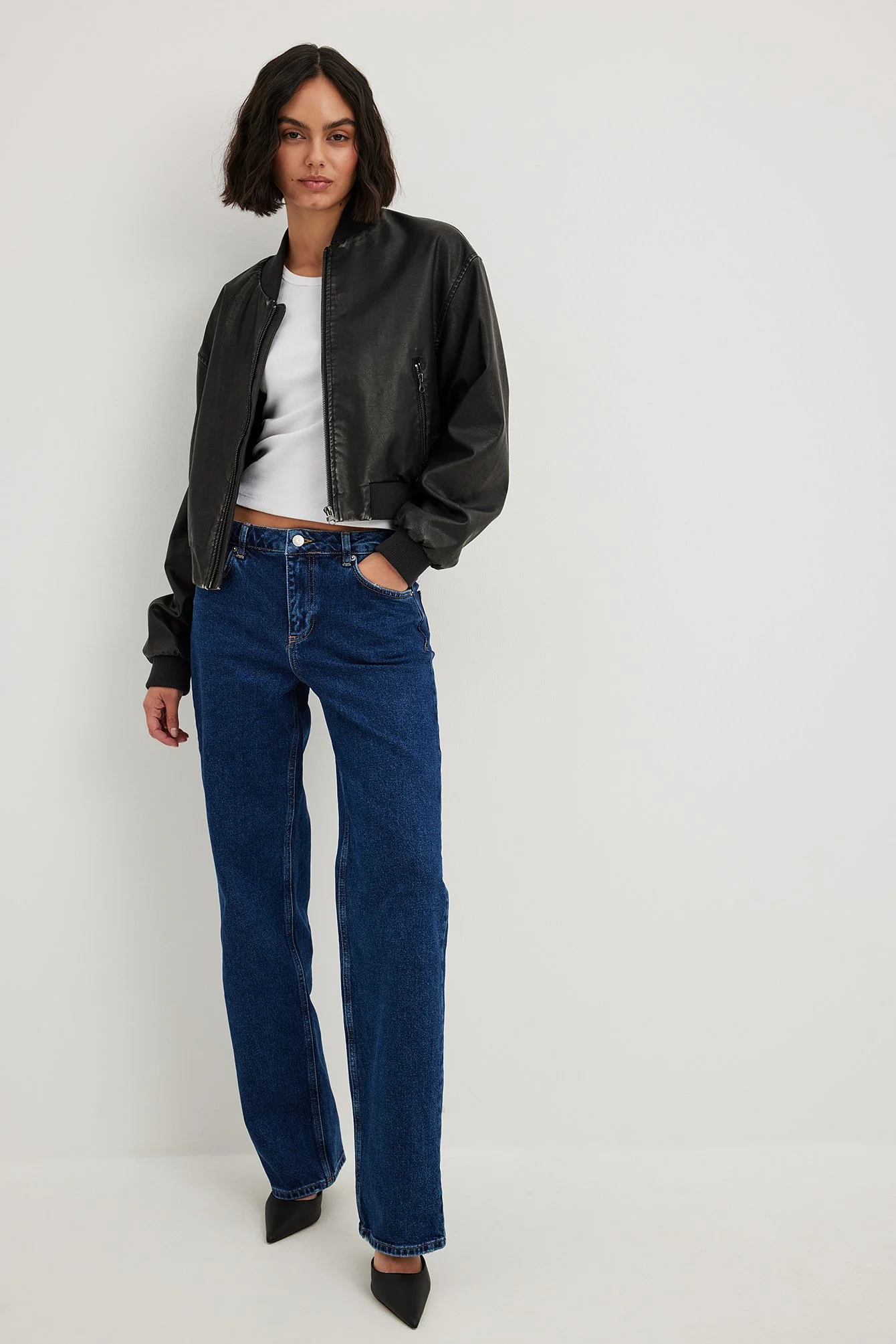 Gerade Jeans mit mittelhoher Taille