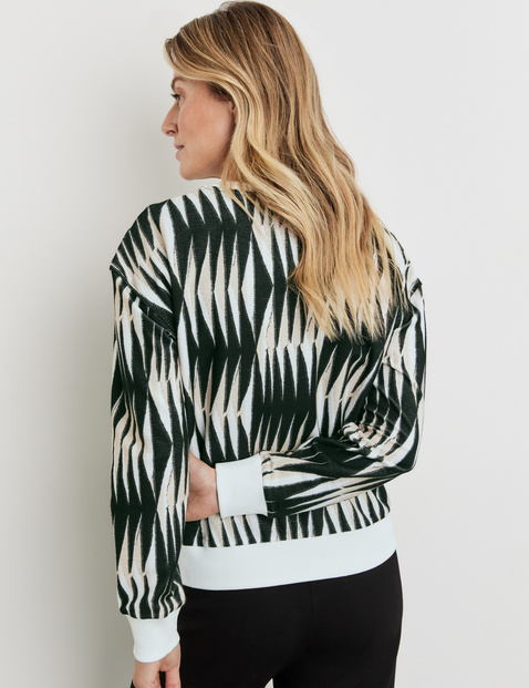 Gemustertes Langarmshirt aus Baumwolle
