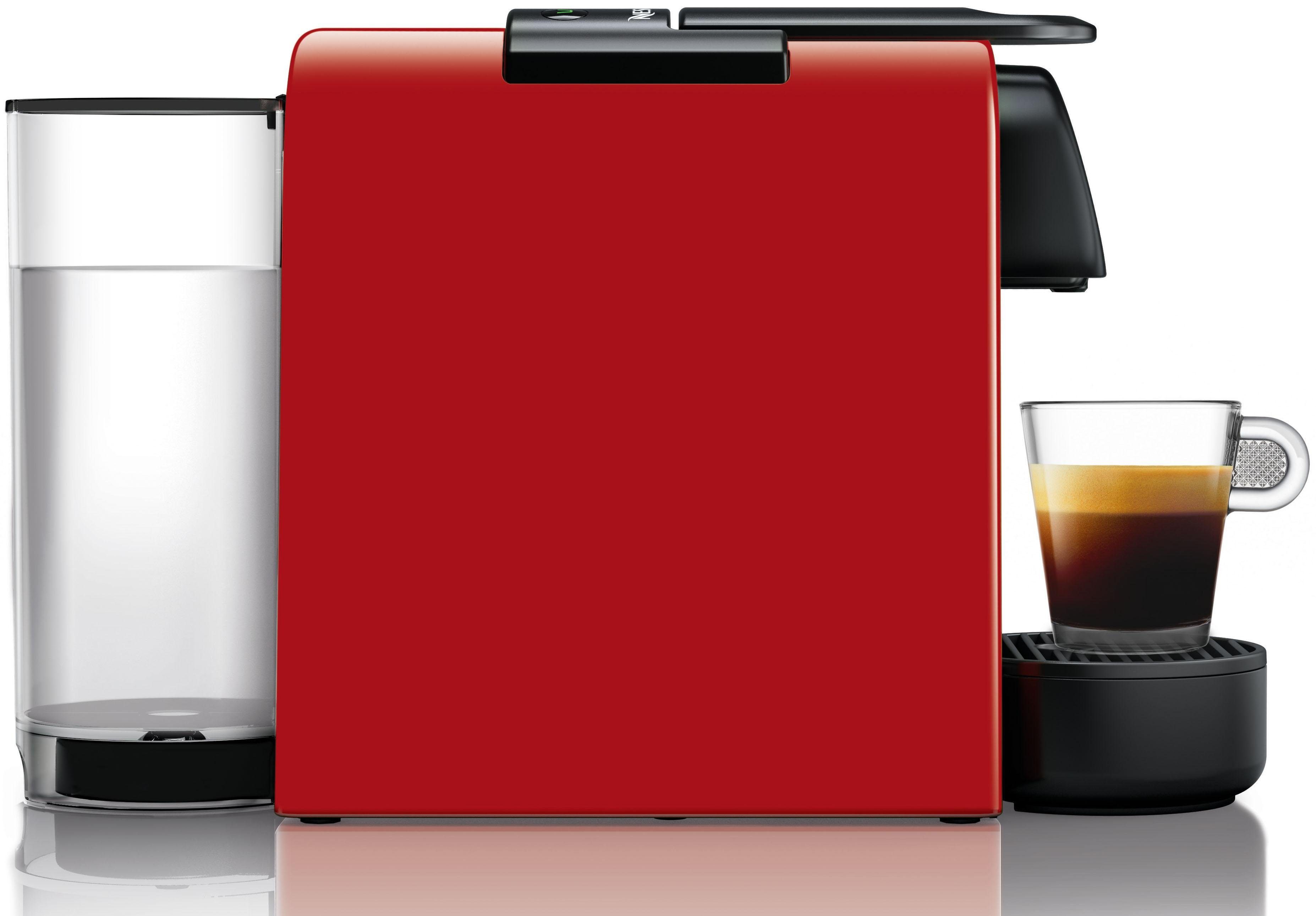 Nespresso Kapselmaschine Essenza Mini EN85.R von DeLonghi, Red, inkl. Willkommenspaket mit 7 Kapseln