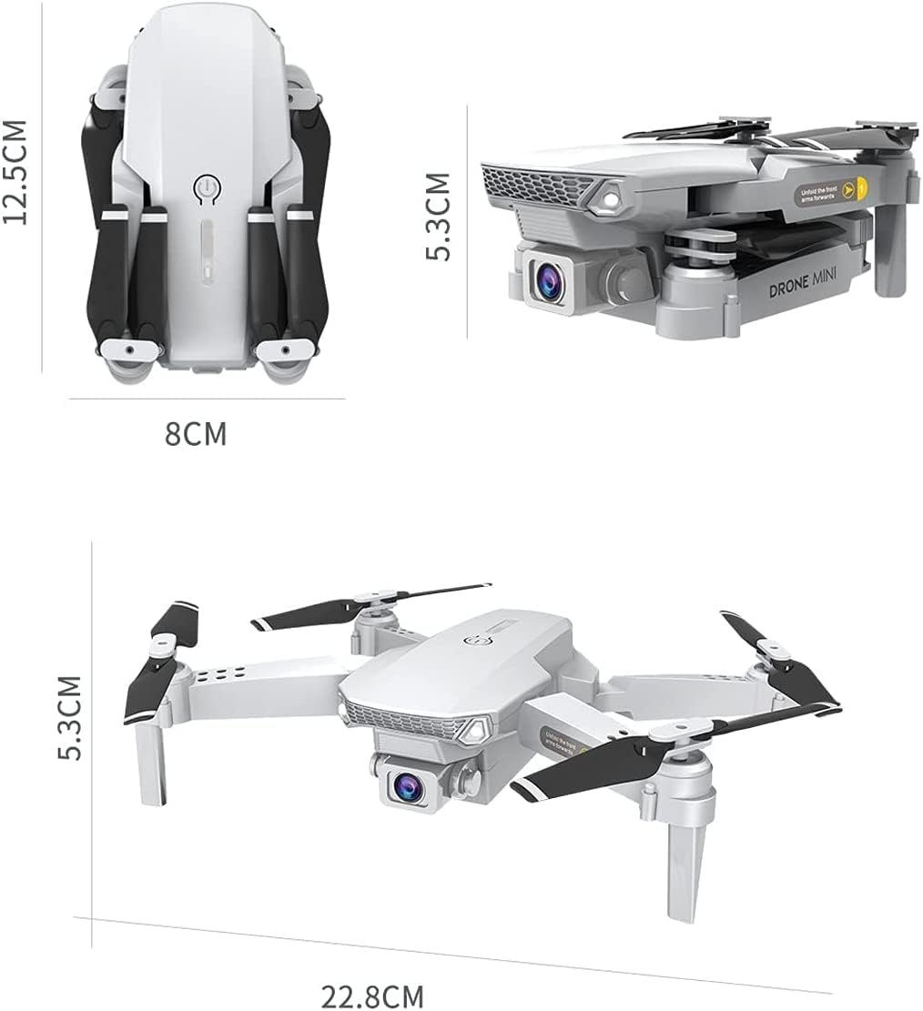 OBEST Drohne mit Kamera, Faltbare RC Quadcopter, Optical Flow, 2 Akkus Drohne (4K HD, mit One Key Start/Landen, 3D Flips Mini Drone für Kinder und Anfänger)