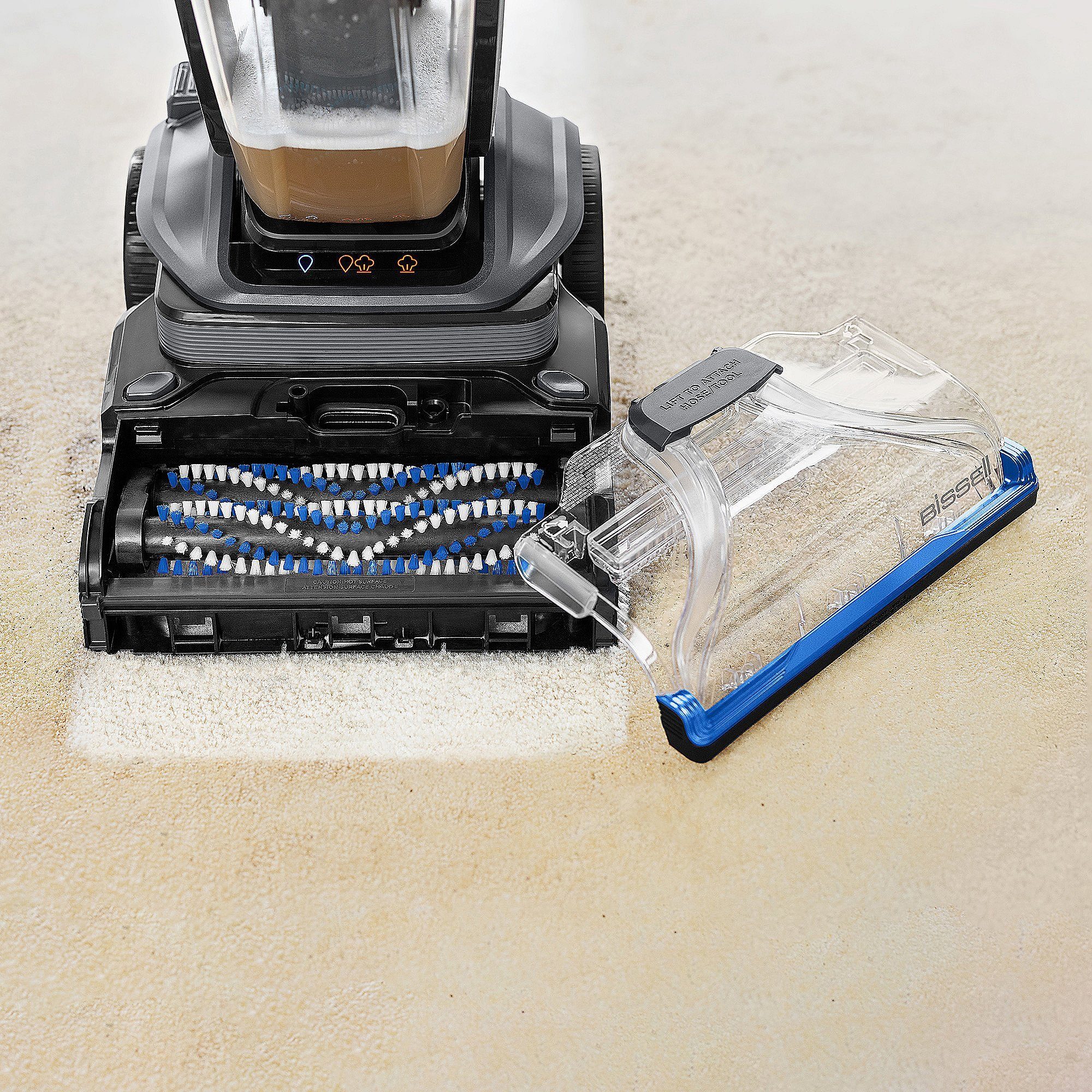 Bissell Nass-Trocken-Sauger Revolution Hydrosteam 3670N, 1300,00 W, beutellos, mit Zubehör