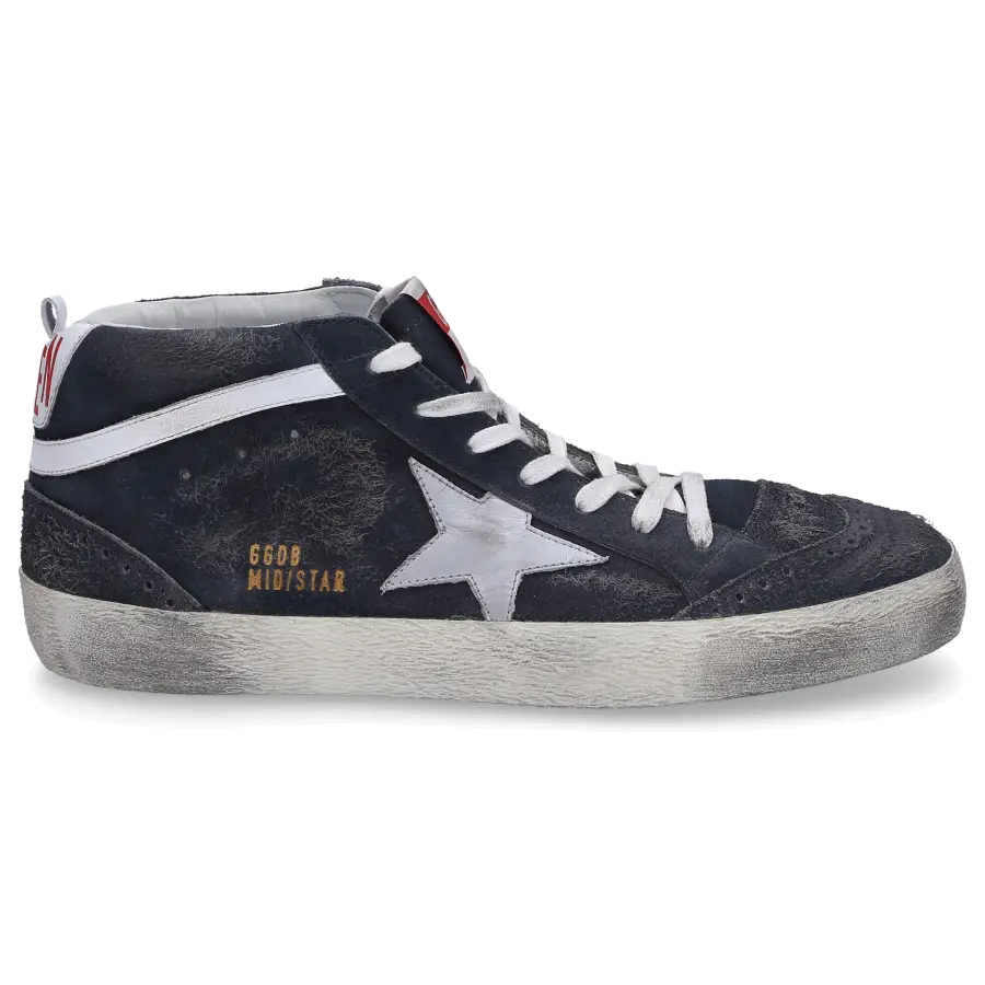 Golden Goose - Sneaker high MID STAR Lochmuster Used blau-kombi - blau