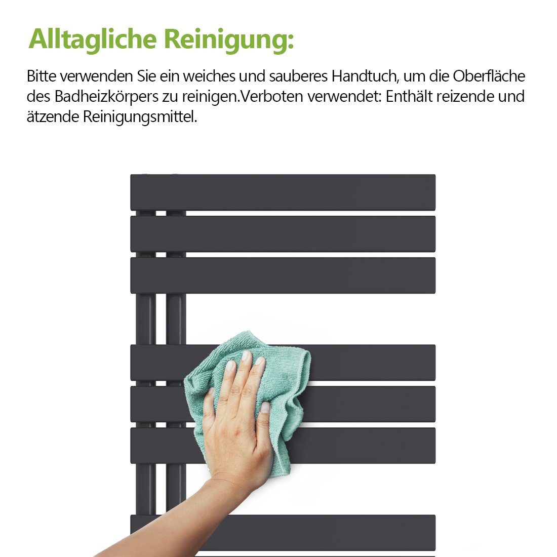 S'AFIELINA Paneelheizkörper Badheizkörper Handtuchtrockner Heizung Flach Design, Warmwasser