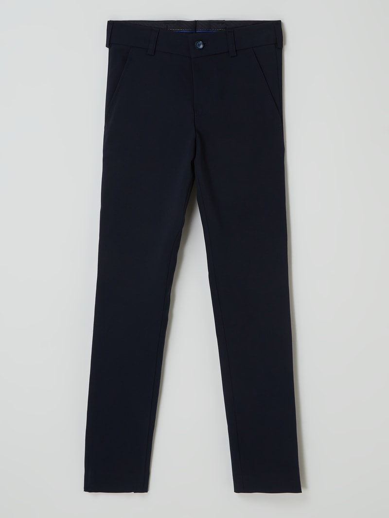 Slim Fit Hose mit Stretch-Anteil Modell 'Stefano' in marineblau