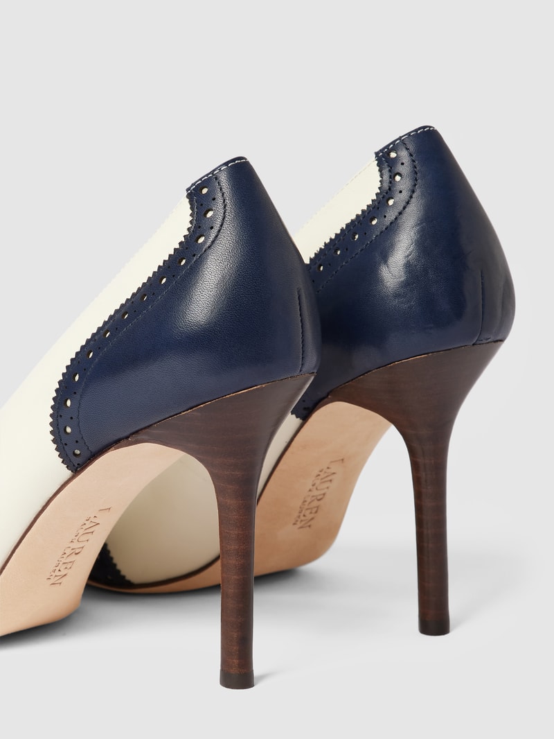 High Heels mit Two-Tone-Machart Modell 'LYNDEN' in marineblau