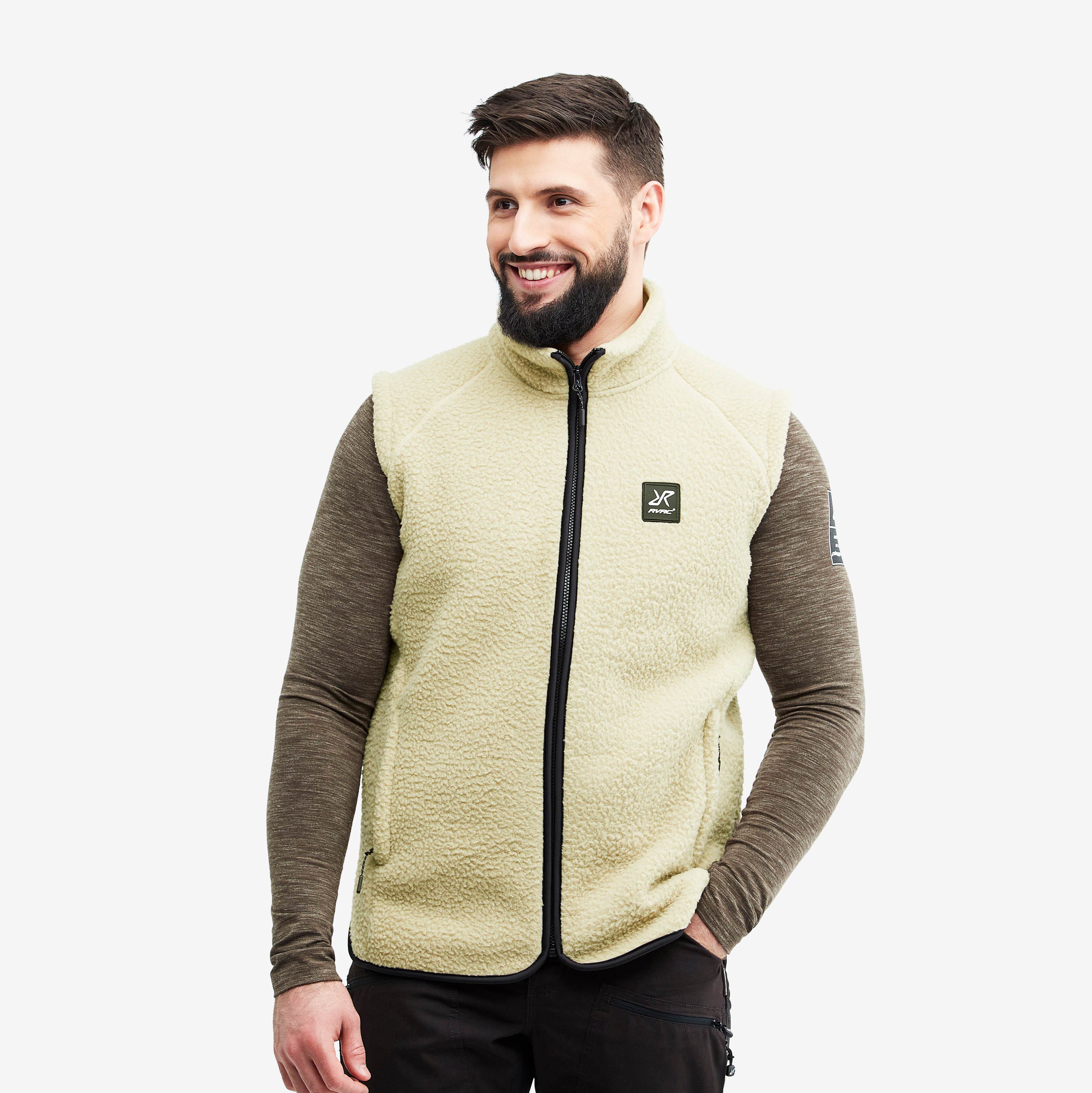 Sherpa Vest Homme Beige Khaki