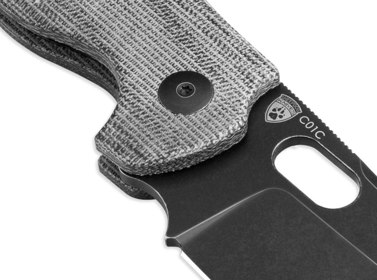 Sheepdog C01C Micarta Black Button Lock