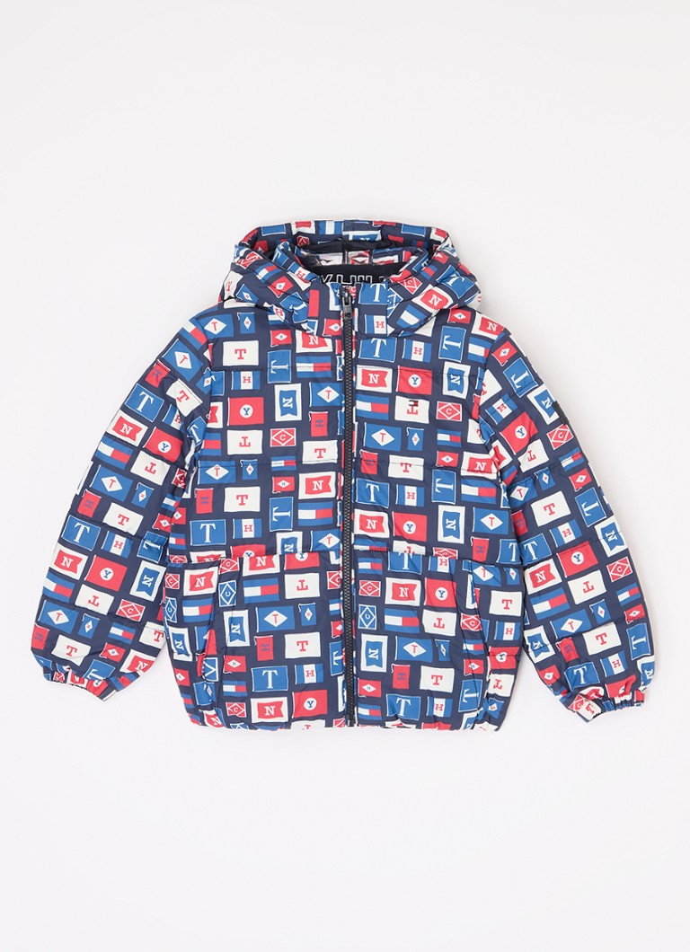 Péřová bunda Tommy Hilfiger s péřovou výplní a odnímatelnou kapucí