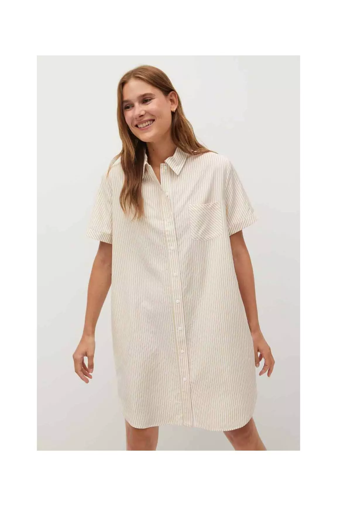 Mango Robes Courtes Femme couleur beige