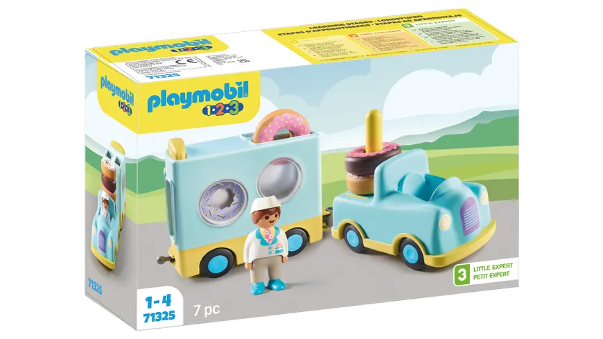 PLAYMOBIL 71325 1.2.3 Verrückter Donut Truck mit Stapel- und Sortierfunktion
