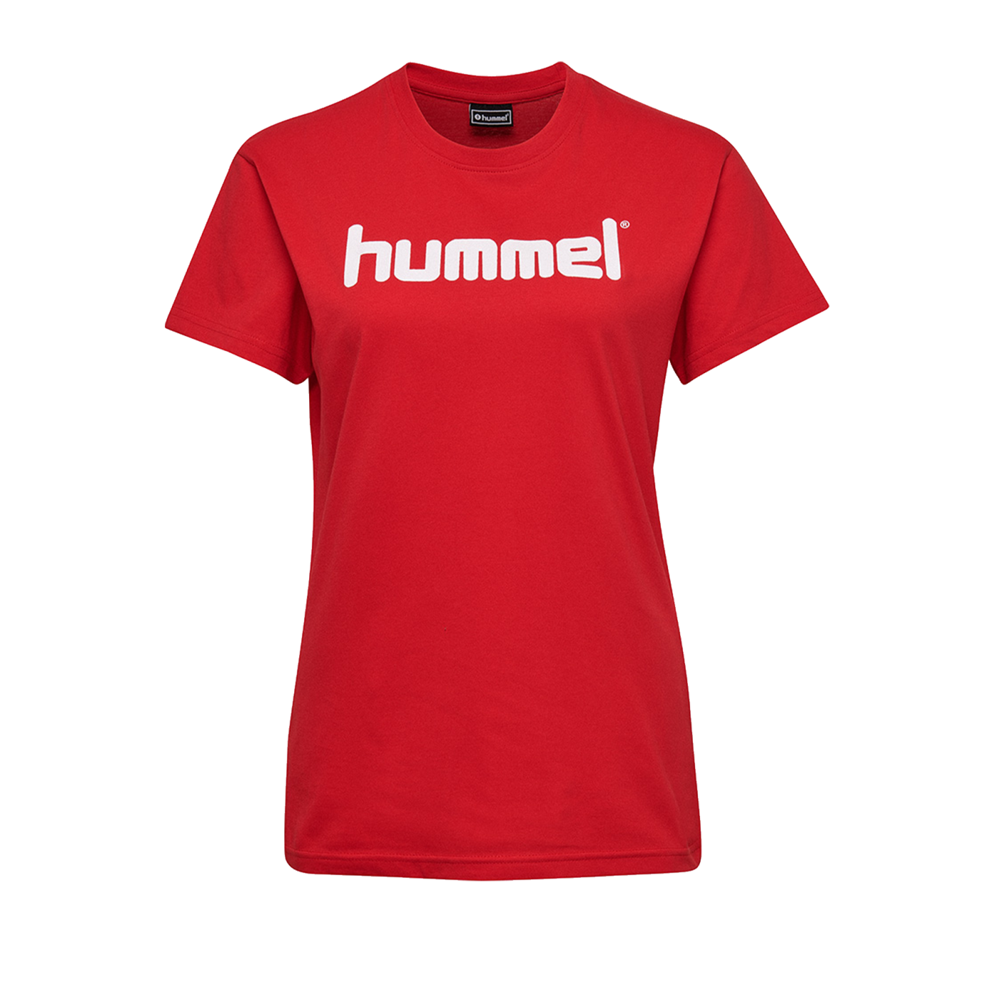 Hummel Cotton T-Shirt Logo Damen Rot F3062