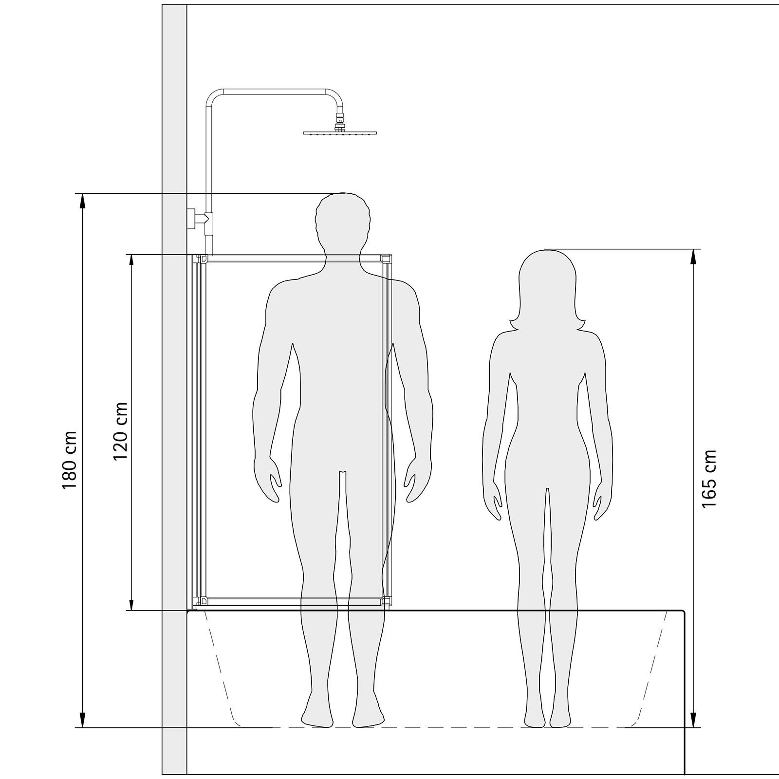 Schulte Badewannenaufsatz Smart BxH: 70 x 121 cm, 3 mm Sicherheitsglas, (1 tlg), inkl. Klebe-Montage-Set, ohne Bohren in die Fliese, pendelbar