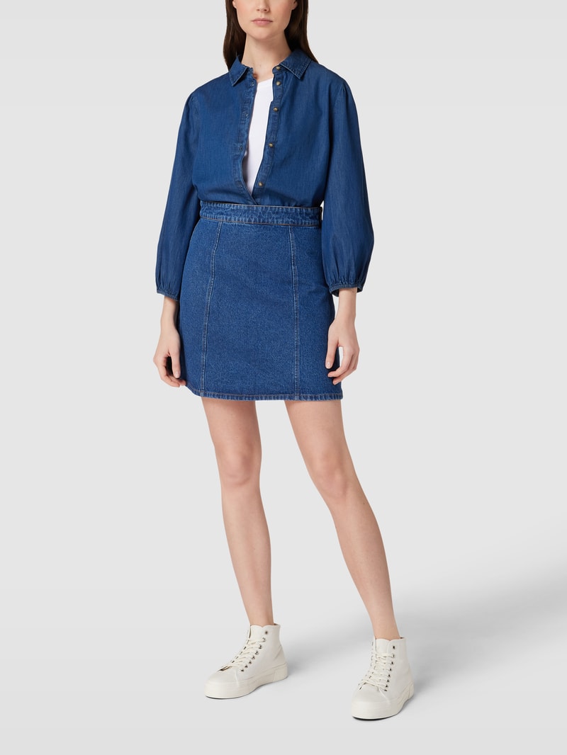 Jeansrock mit Teilungsnähten Modell 'NELLY' in jeans