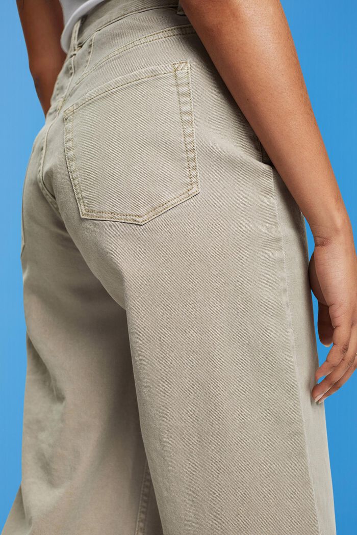 Culotte mit hohem Bund und weitem Bein
