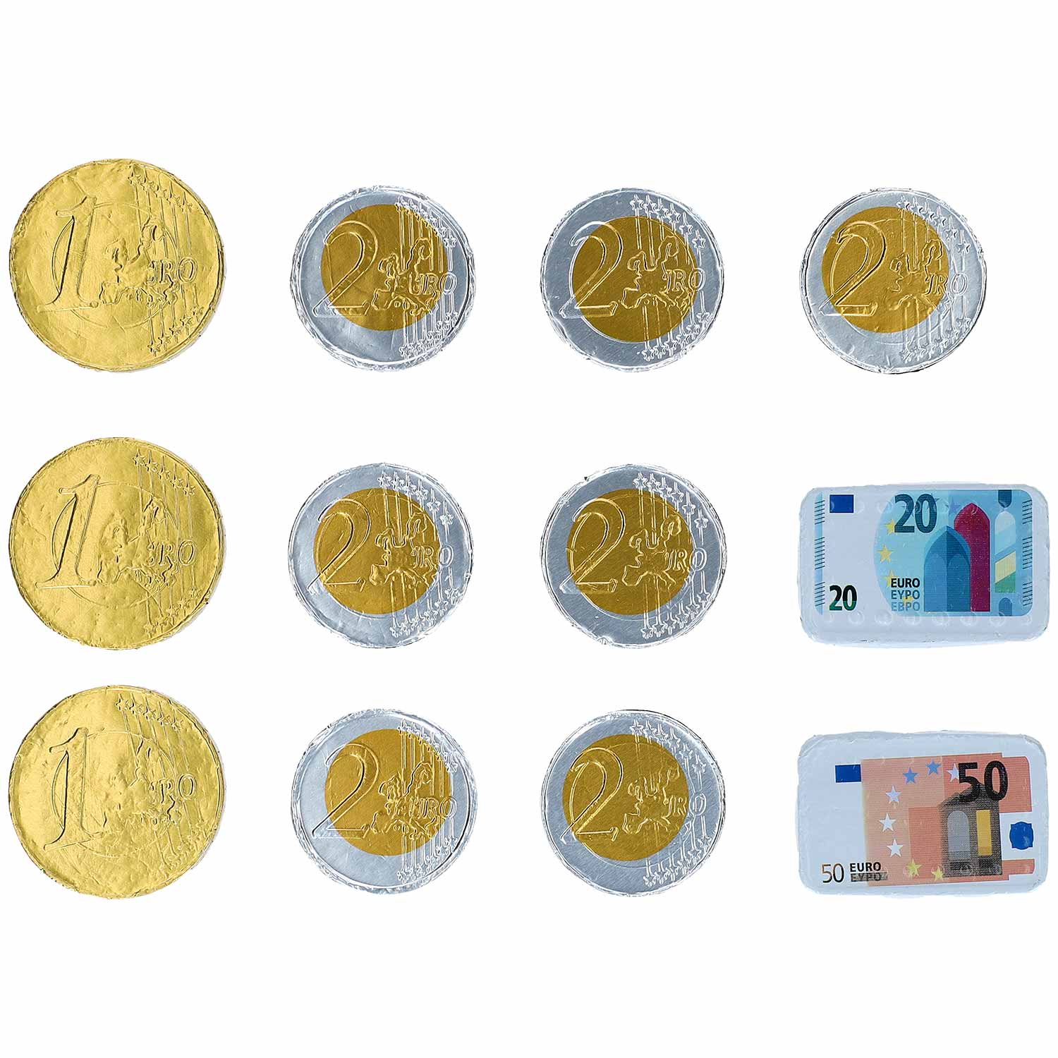 Only Banknoten und Goldmünzen Milchschokolade 100g