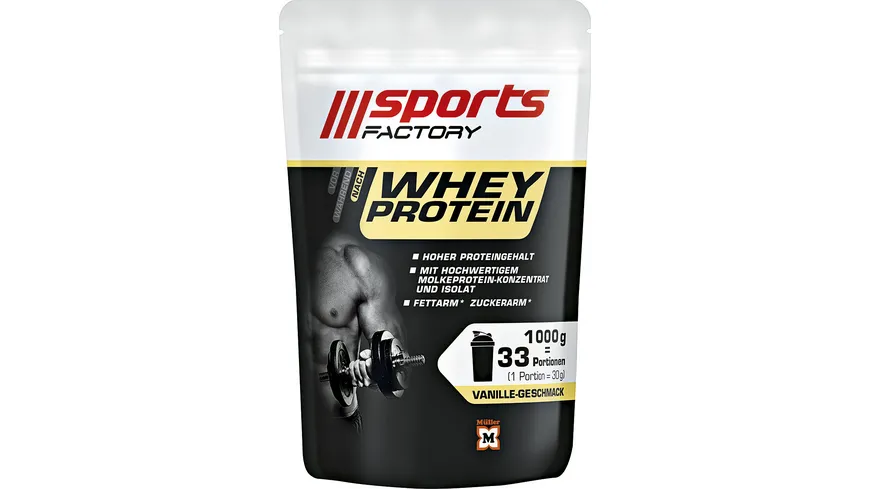 SPORTS FACTORY Whey Protein Vanille 1000 g