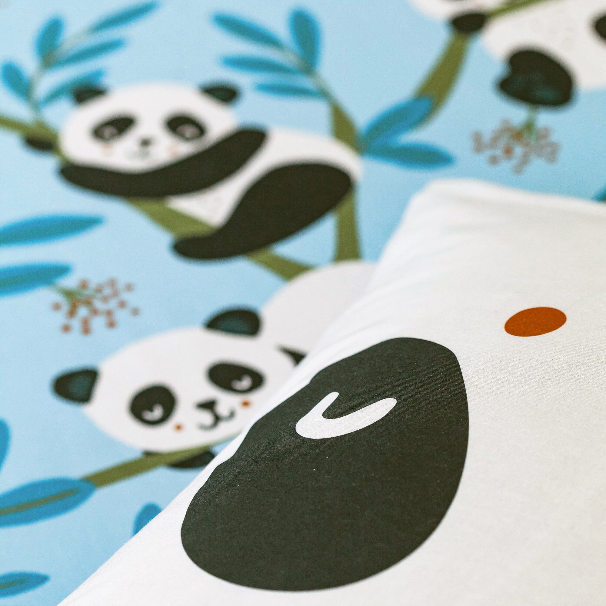 Linge de lit enfant Tao à motifs Panda en coton biologique