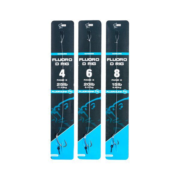Nash Fluoro D Rig Barbless Leader