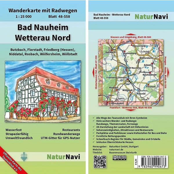 BAD NAUHEIM - WETTERAU NORD 1 : 25 000 - Wanderkarte