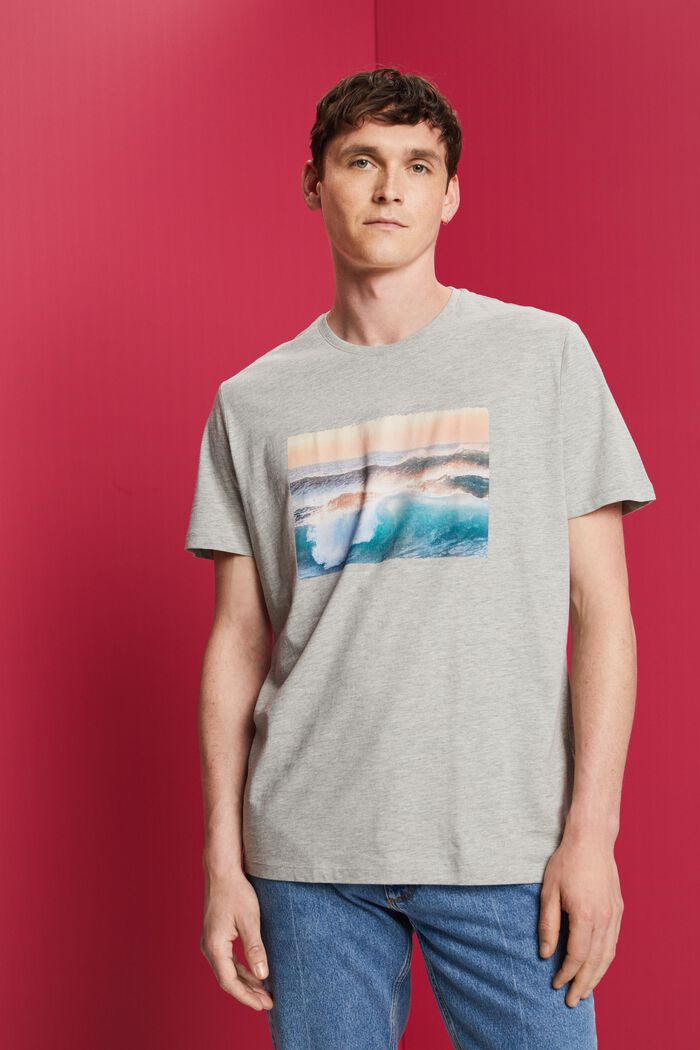 Bedrucktes T-Shirt aus Slub-Jersey