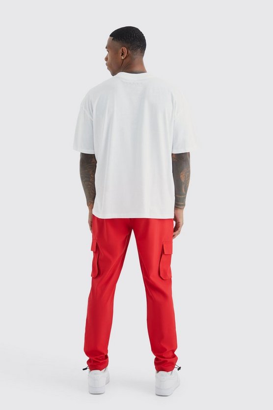 Slim-Fit Cargo-Hose mit Bandana-Print