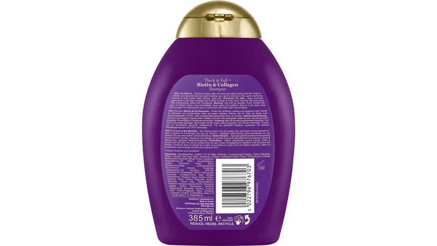 OGX thick & full + biotin & collagen SHAMPOO 385ml 385 ml