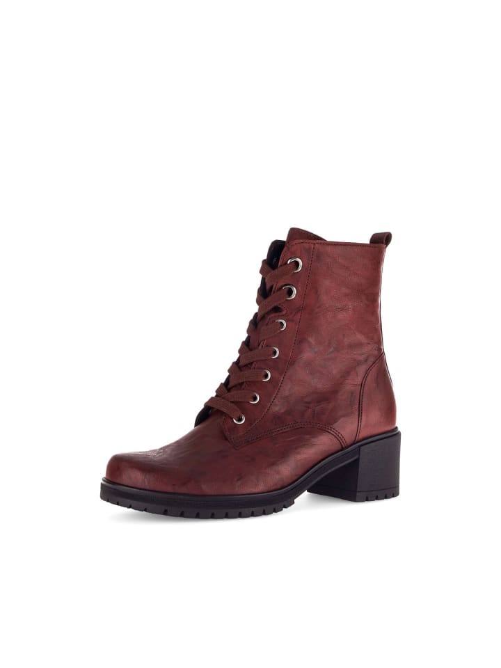 Gabor Fashion Schnürstiefeletten in rot günstig kaufen